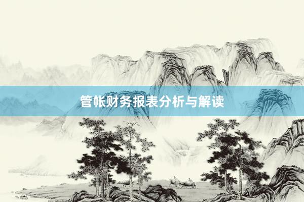 管帐财务报表分析与解读